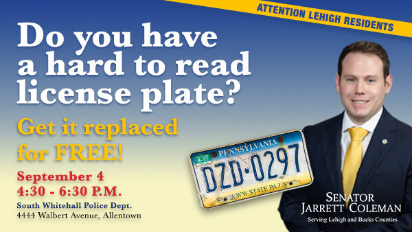 Lehigh County License Plate Replacement Event