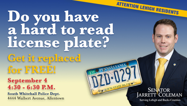 Lehigh County License Plate Replacement Event