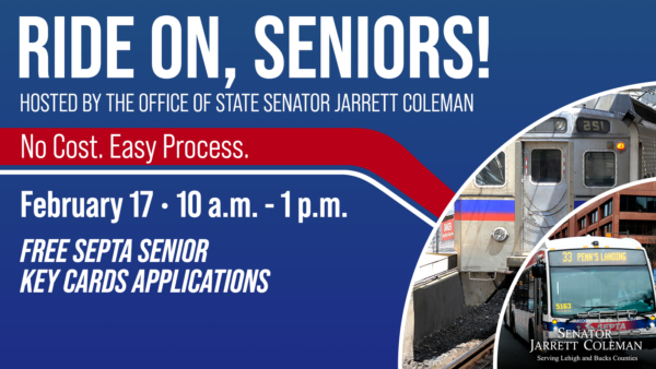 Ride On, Seniors! Sellersville Borough SEPTA Card Pop Up Office