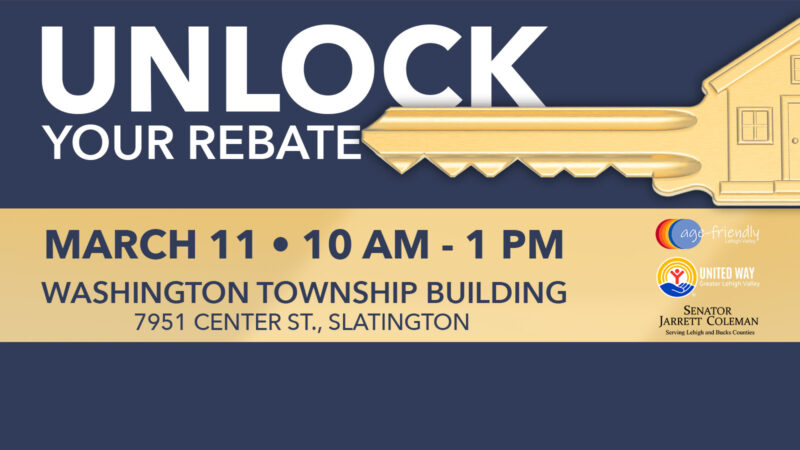 Unlock Your Rebate! Washington Township Property Tax Rent Rebate Pop Up Office