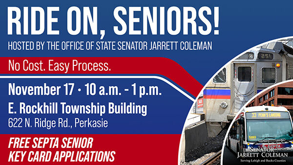 Ride On, Seniors! East Rockhill Township SEPTA Card Pop Up Office