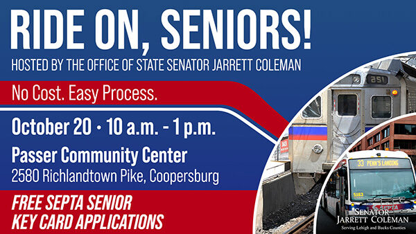 Ride On, Seniors! Passer Community Center SEPTA Card Pop Up Office