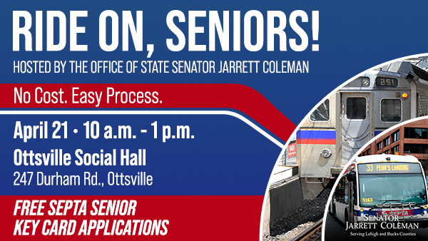 Ride On, Seniors! Ottsville Social Hall SEPTA Card Pop Up Office