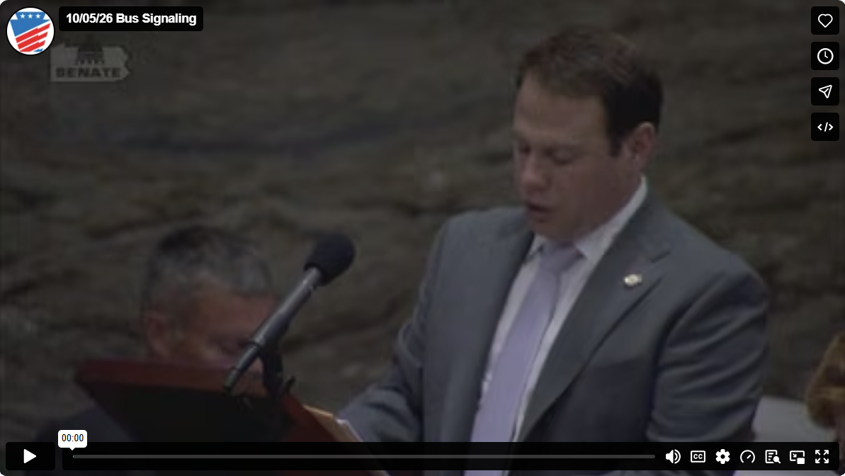 Screenshot of the vimeo video on Sen. Coleman's floor remarks.
