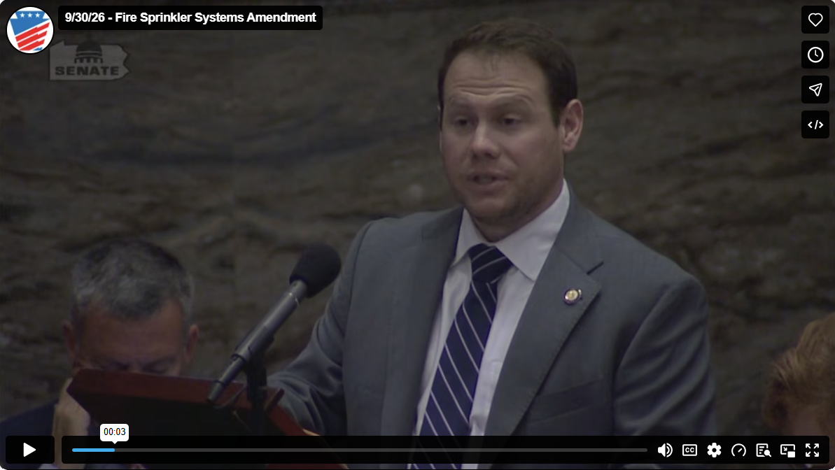 screenshot of vimeo video on Sen. Coleman's floor remarks.